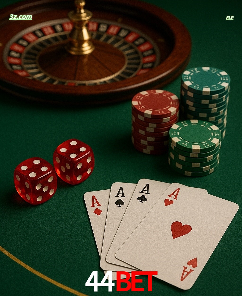 Cassino online 44bet com jogos de mesa: roleta, dados, pôquer e fichas